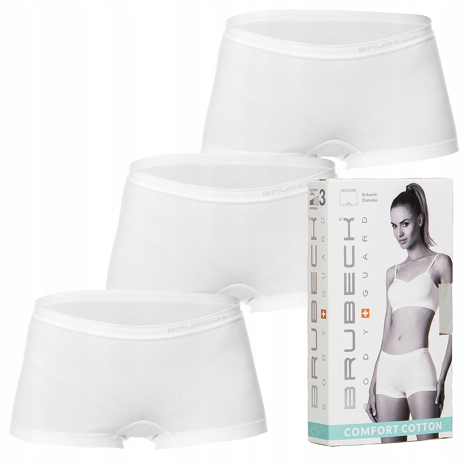 

Damskie Bokserki Majtki Bawełniane 3szt Brubeck S