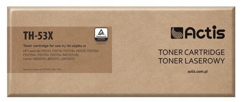 Toner Actis TH-53X (zamiennik Hp 53X Q7553X, Canon CRG-715H; Standard; 7000