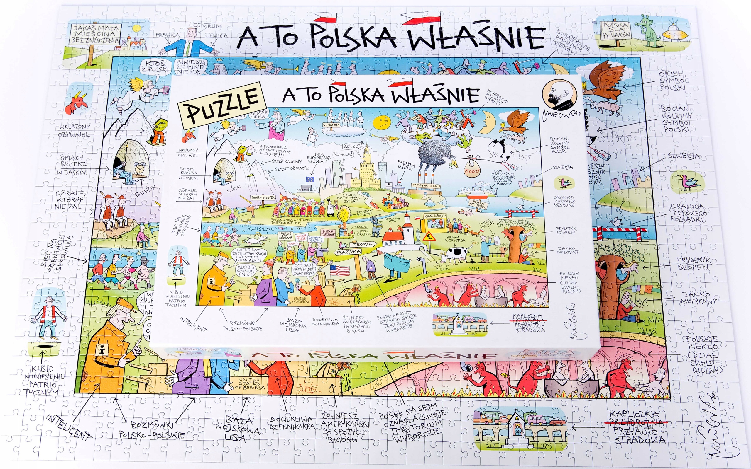 Puzzle 1000 el. - A to Polska właśnie, Mleczko Marka inna