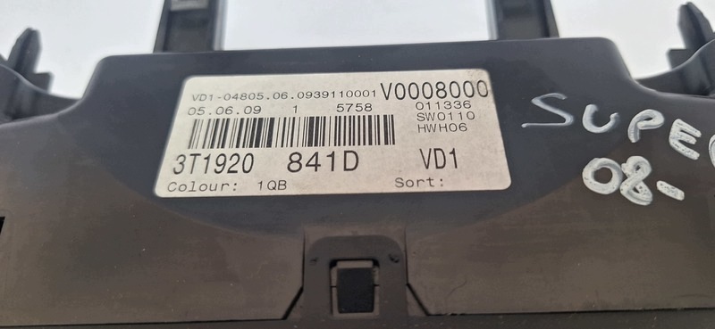 dials SKODA SUPERB II 08- 3T1920841D