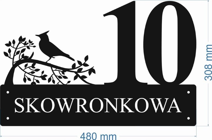 Číslo Na Dom 80 cm Tabuľa Adresa Ocel 2 mm Grafika 119