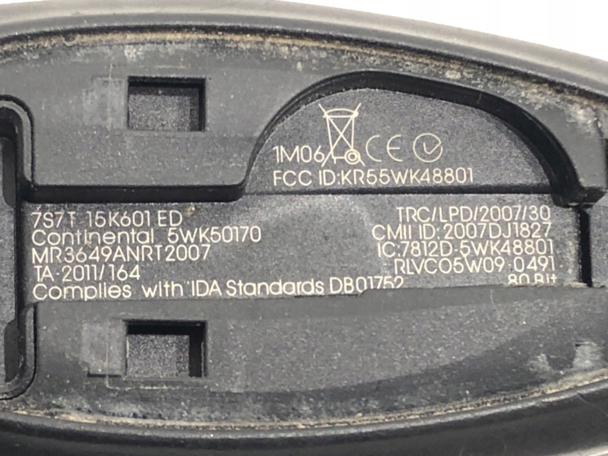 KLUCZYK FORD MONDEO MK4 7S7T15K601ED 07-15 PILOT Typ samochodu Samochody osobowe