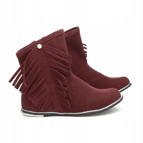 Botki BARTEK dla dziewcząt bordowe r.32 Płeć dziewczynki