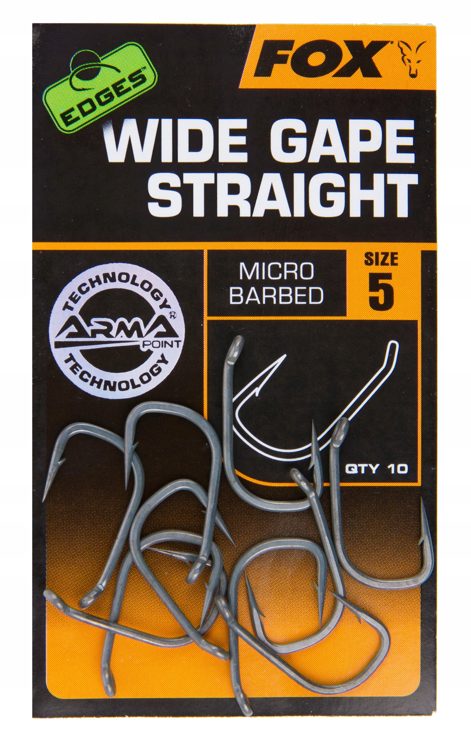 Fox Edges Haczyk Wide Gape Straight Rozmiar "5" 10szt/op