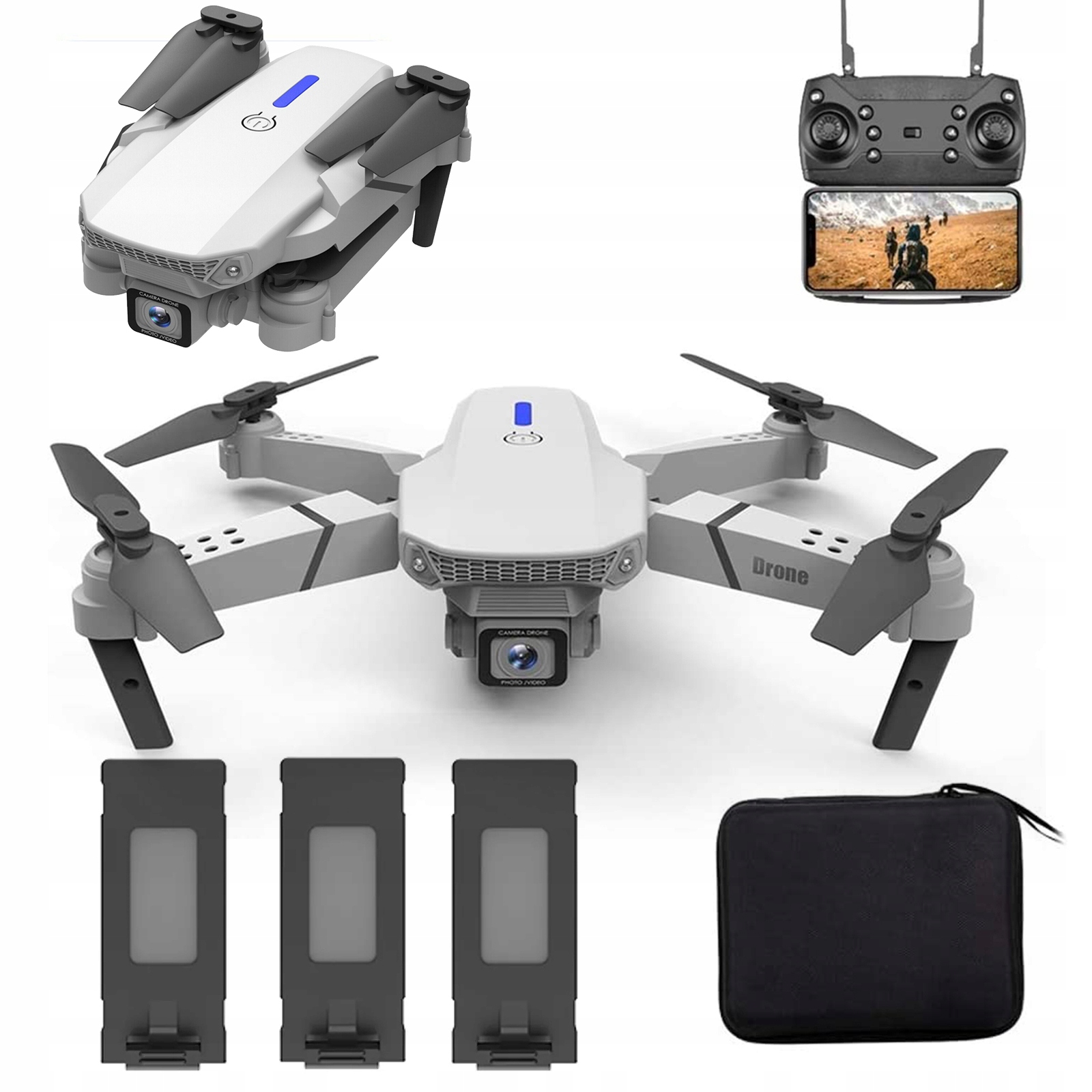 

4K Składany Drone Z 3* Bateriami Może Latać 100m