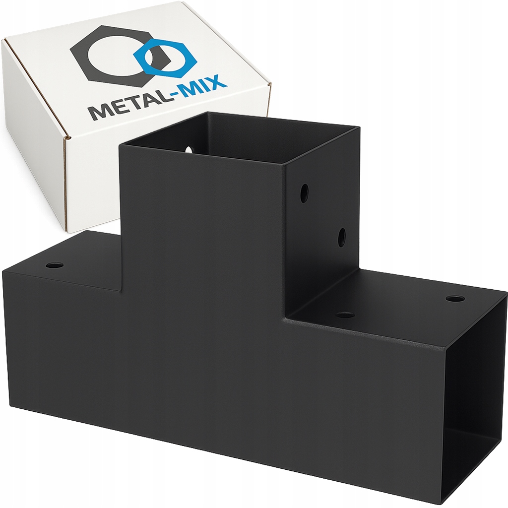 Spojka Čtvercového Nosníku Pergola Ozdobná Černá GPT120 120mm