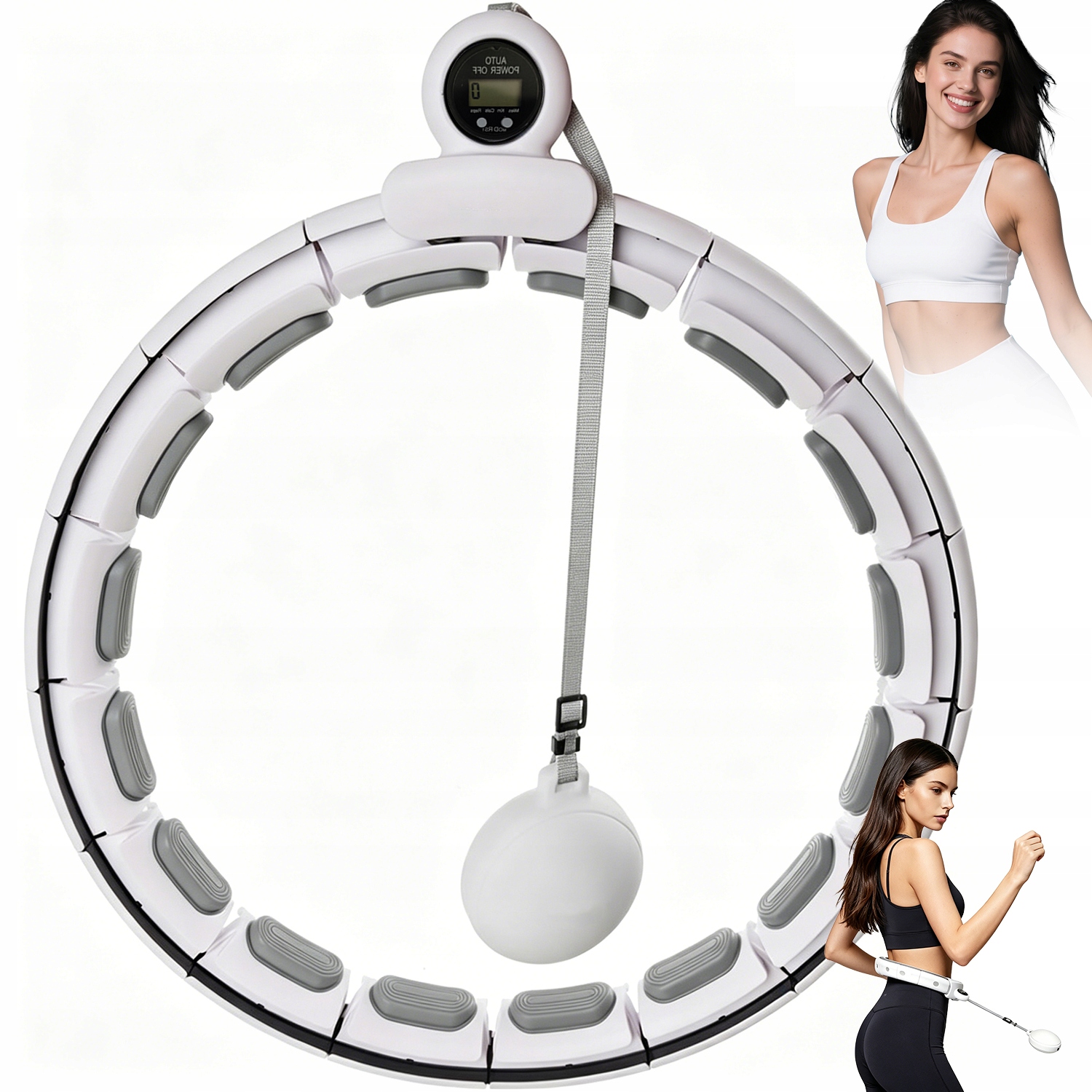 Hula Hop Magnetyczne Z Licznikiem Do Spalania Tłuszczu Smart 16 Segmentów