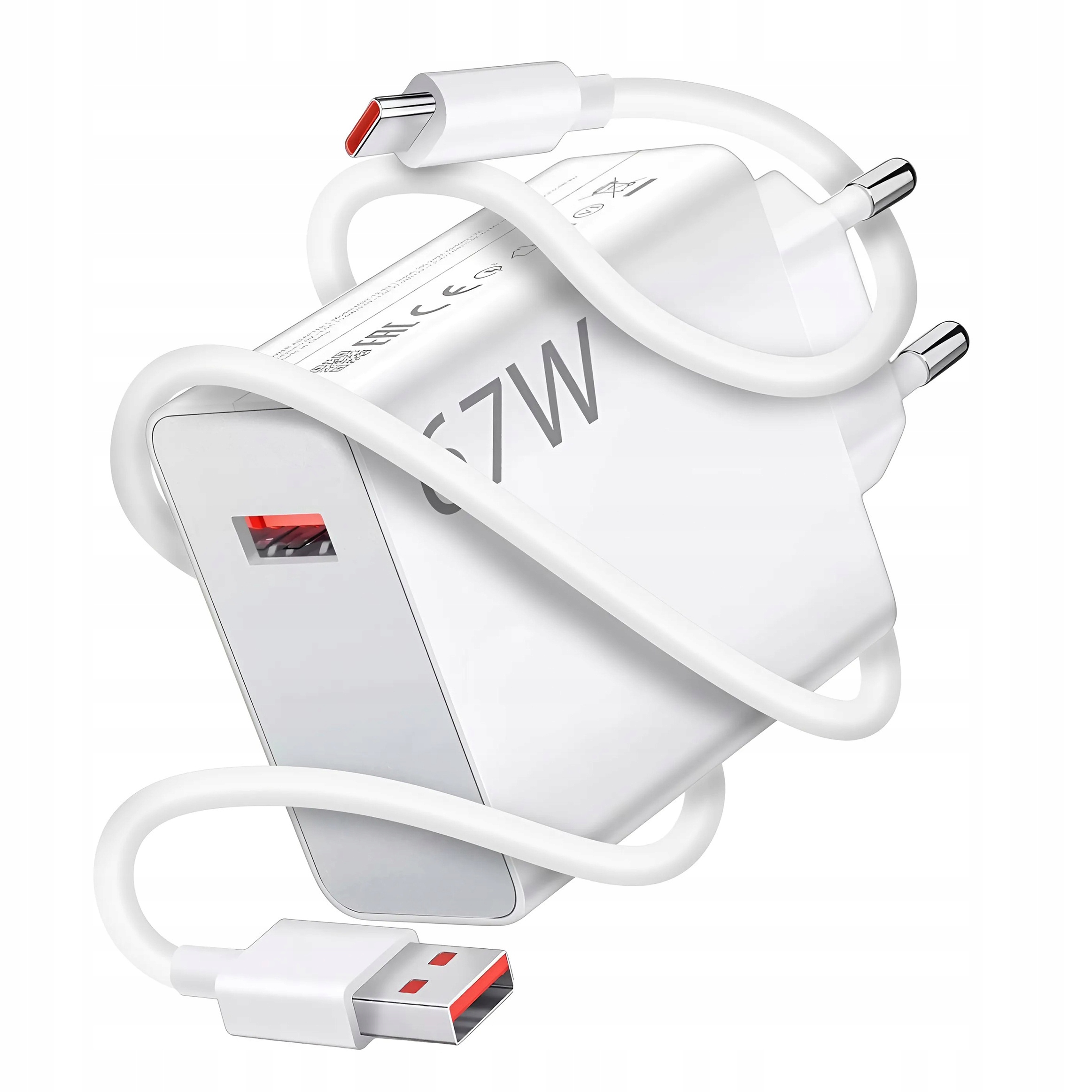 Szybka Ładowarka Sieciowa Zasilacz Xiaomi 67W Kabel Usb Do Usb-c Qc 100cm