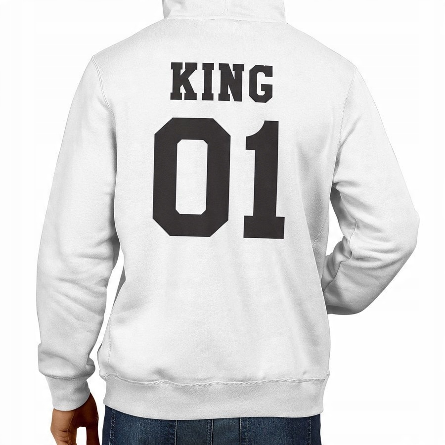 

Bluza na prezent dla niego - King, biała Xs