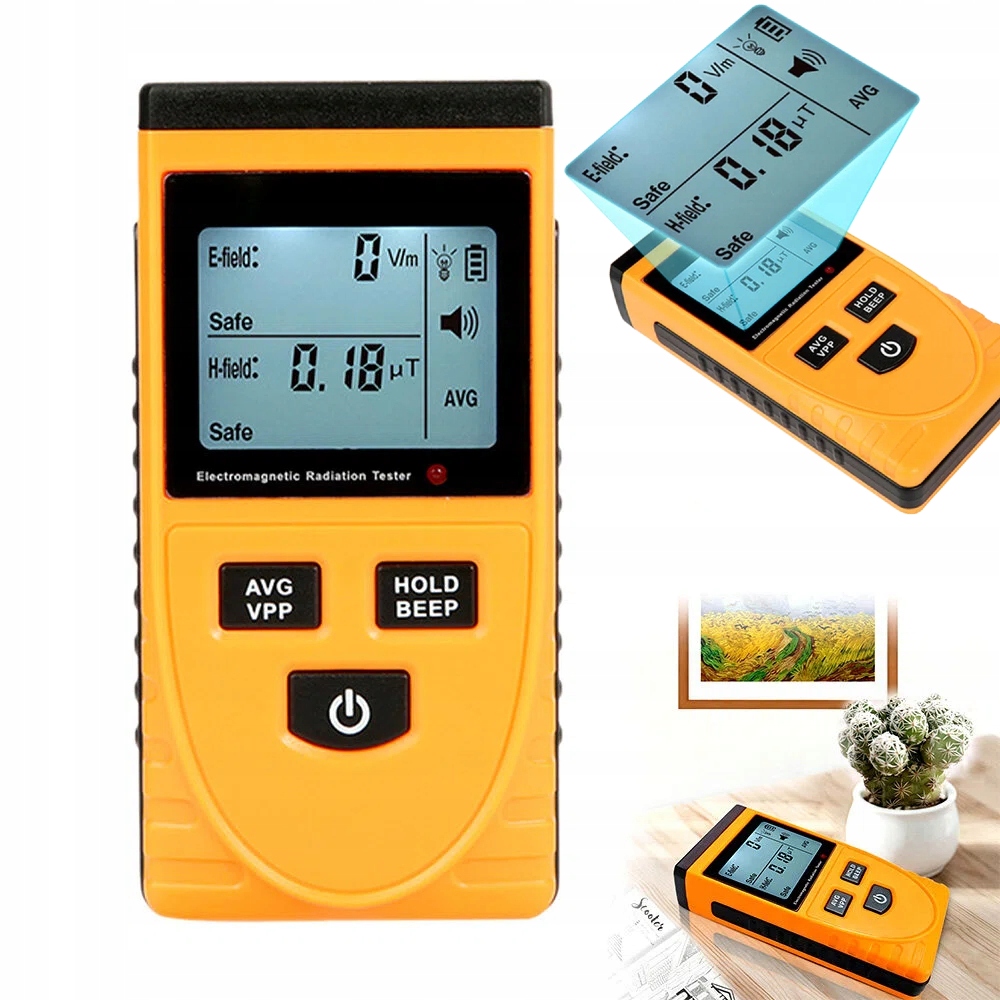 Měřič Elektromagnetického Pole Tester Vln Záření 0.01uT-99.99uT