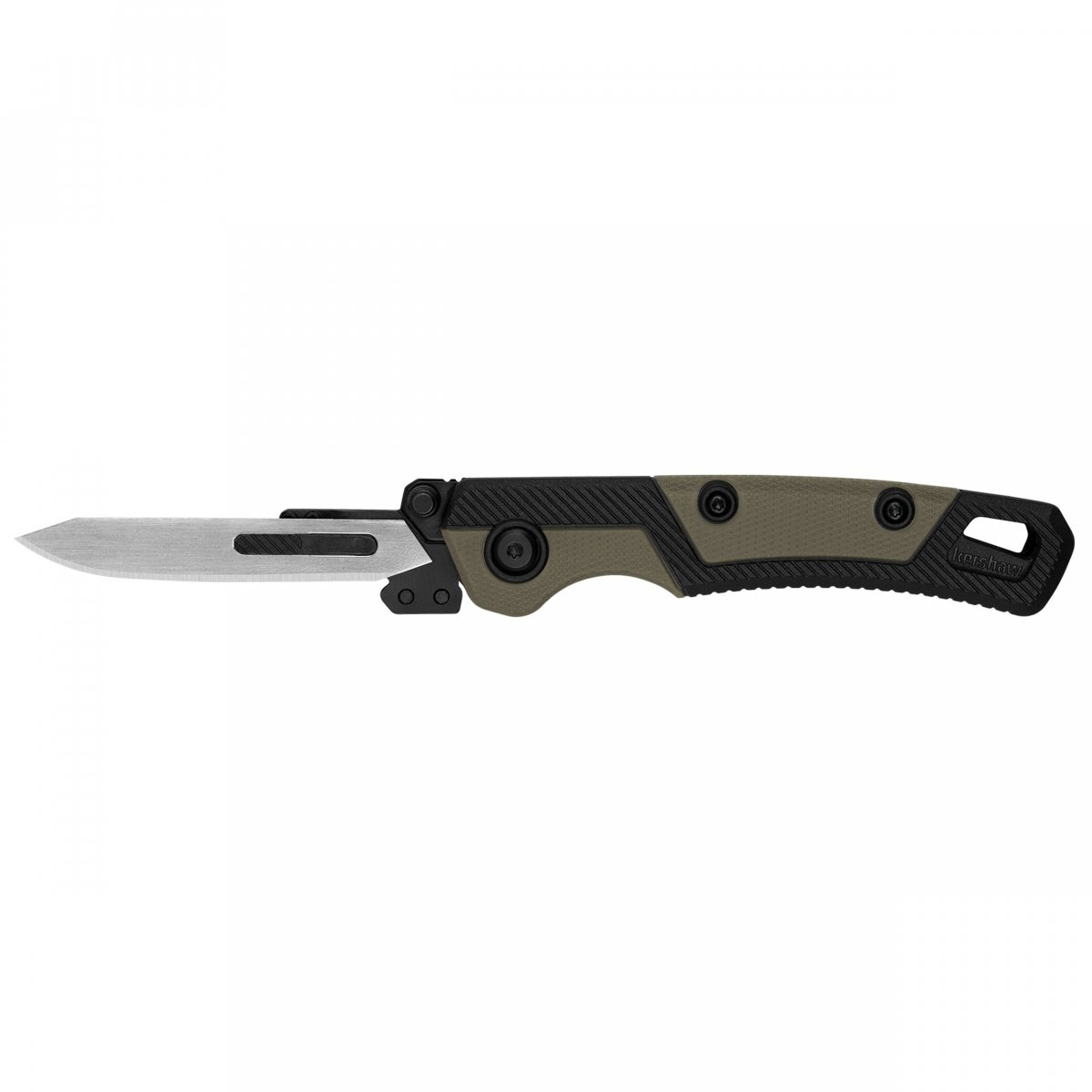 Nůž Kershaw Lonerock Rbk 2, skládací, vyměnitelné čepele, kůže