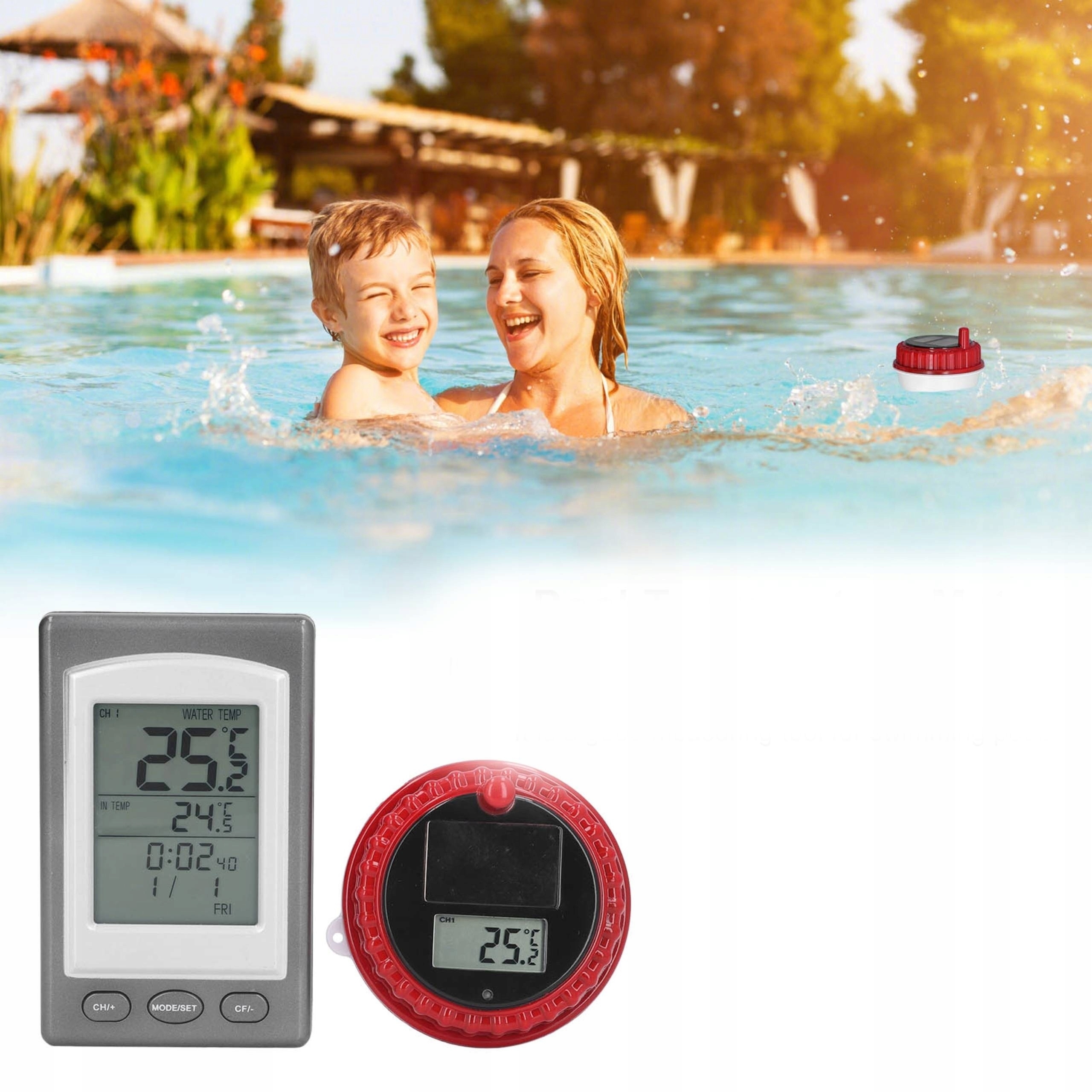 PRECYZYJNY PŁYWAJĄCY TERMOMETR DO BASENU KĄPIELI Kod producenta 142043