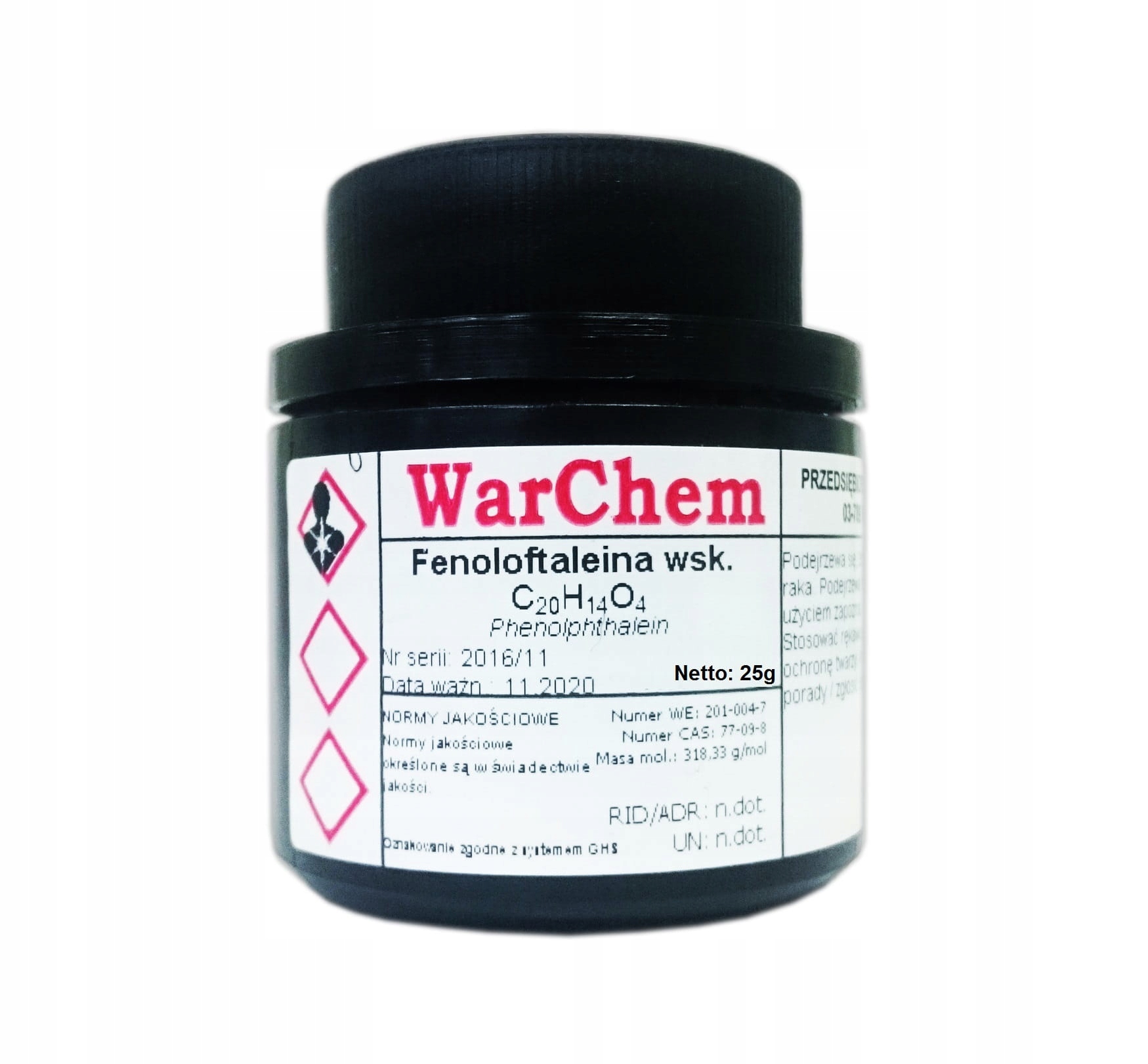 

Fenoloftaleina wskaźnik 25g Warchem