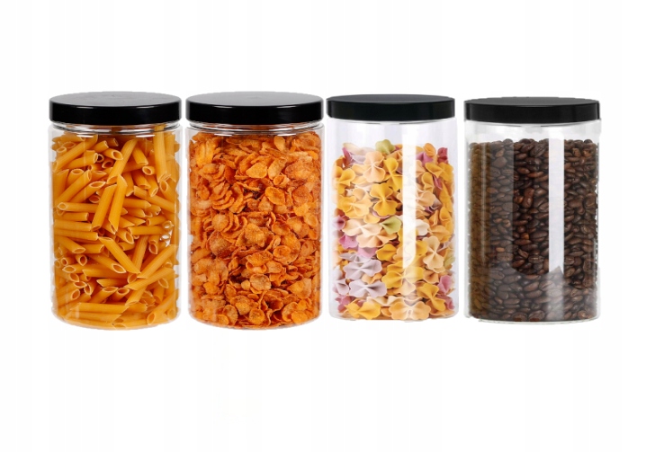 

Słoik Plastikowy 1500ML Pojemnik Na Makaron 4SZTUK