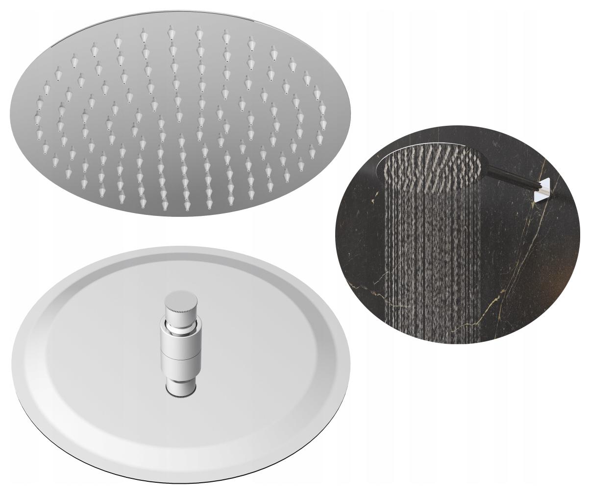 Dešťová sprcha kulatá chrom Slim pro kabiny 30 cm