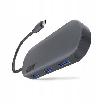 Hub Usb-c Newell 7w1: 3x Usb 3.0, Hdmi 4K, SD/microSD, Pd 100W графitowy