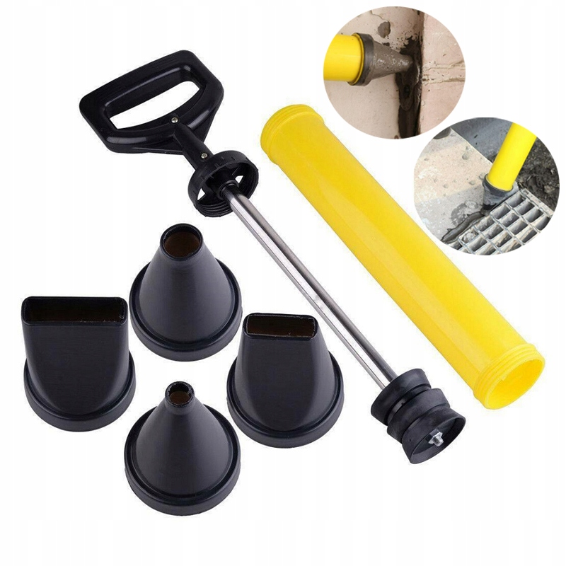 СТРОИТЕЛЬНЫЙ ПРЕСС РУЧНОЙ НАСОС ДЛЯ ЦЕМЕНТНОГО РАСТВОРА И МАССЫ С 4 НАСАДКАМИ