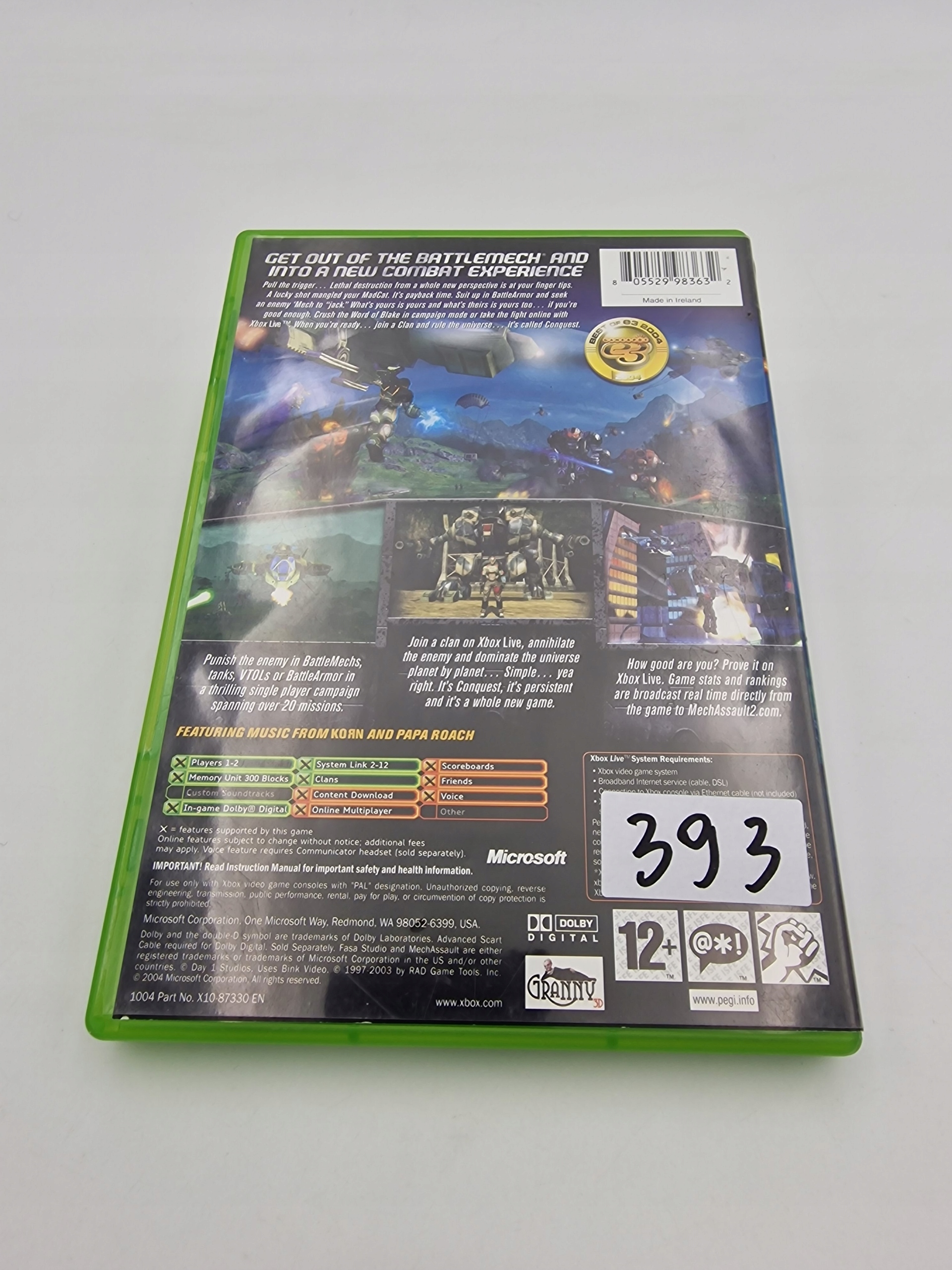 XBOX MECHASSAULT 2 LONE WOLF Platforma Microsoft Xbox