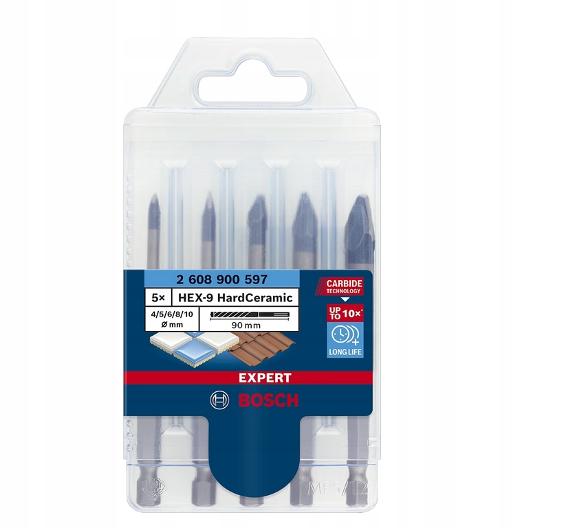 Zestaw wierteł Expert HEX-9 Hard Ceramic 4/5/6/8/10 Bosch