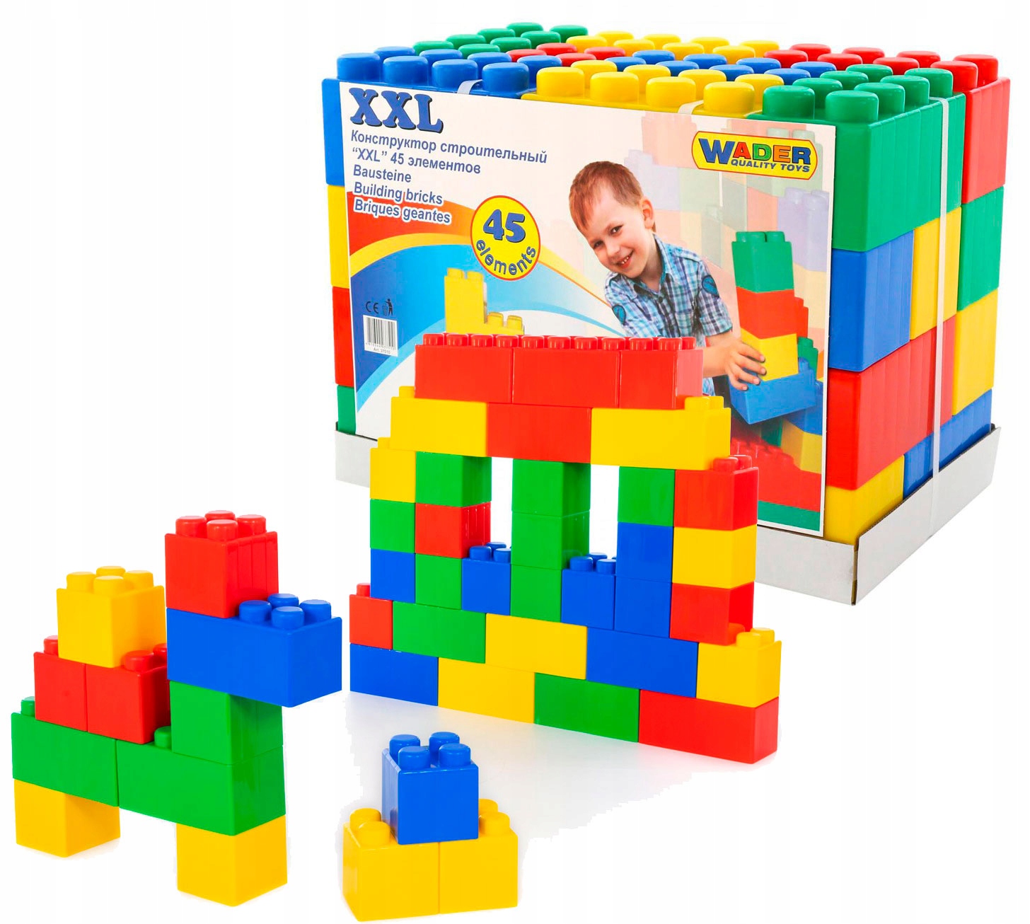 

Ogromne klocki giganty cegły XXL 45 el duże