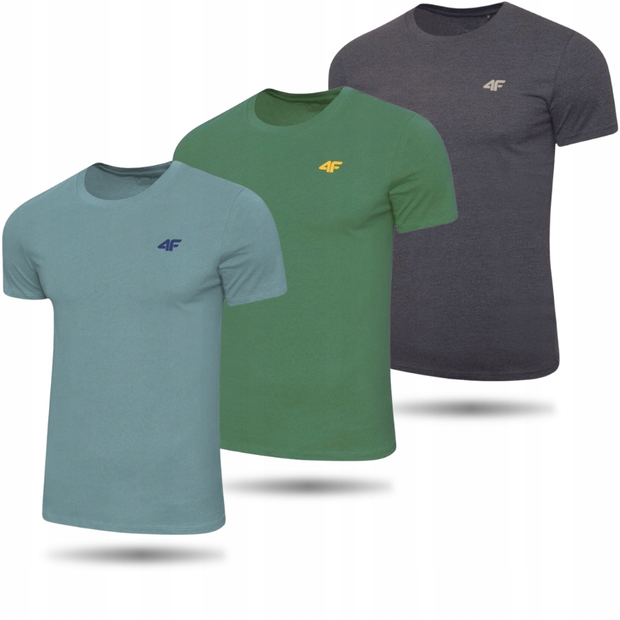 Zestaw 3x Koszulka Męska Sportowa 4F T-shirt Bluzka Na Co Dzień