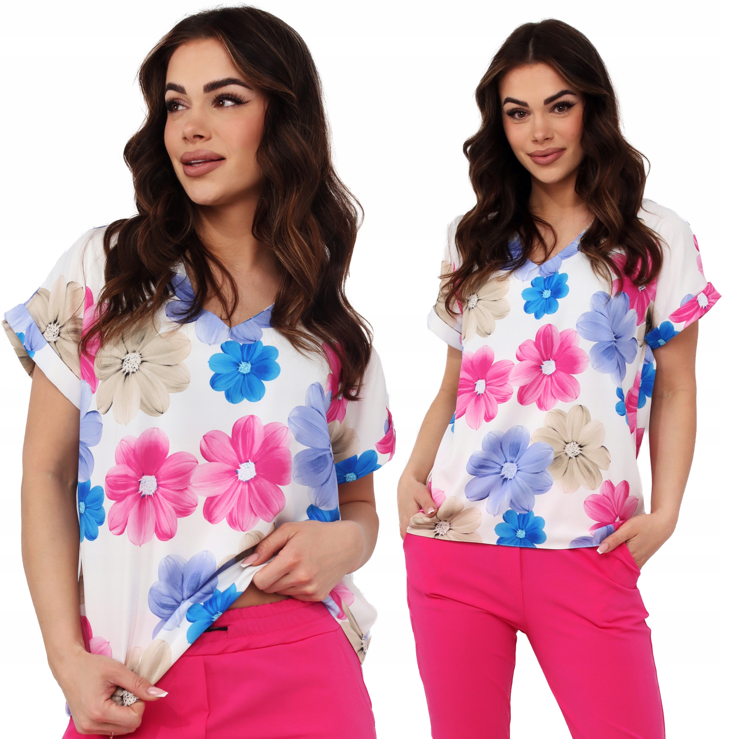 

Bluzka Damska Koszulka T-shirt 46/48 3XL/4XL Biała