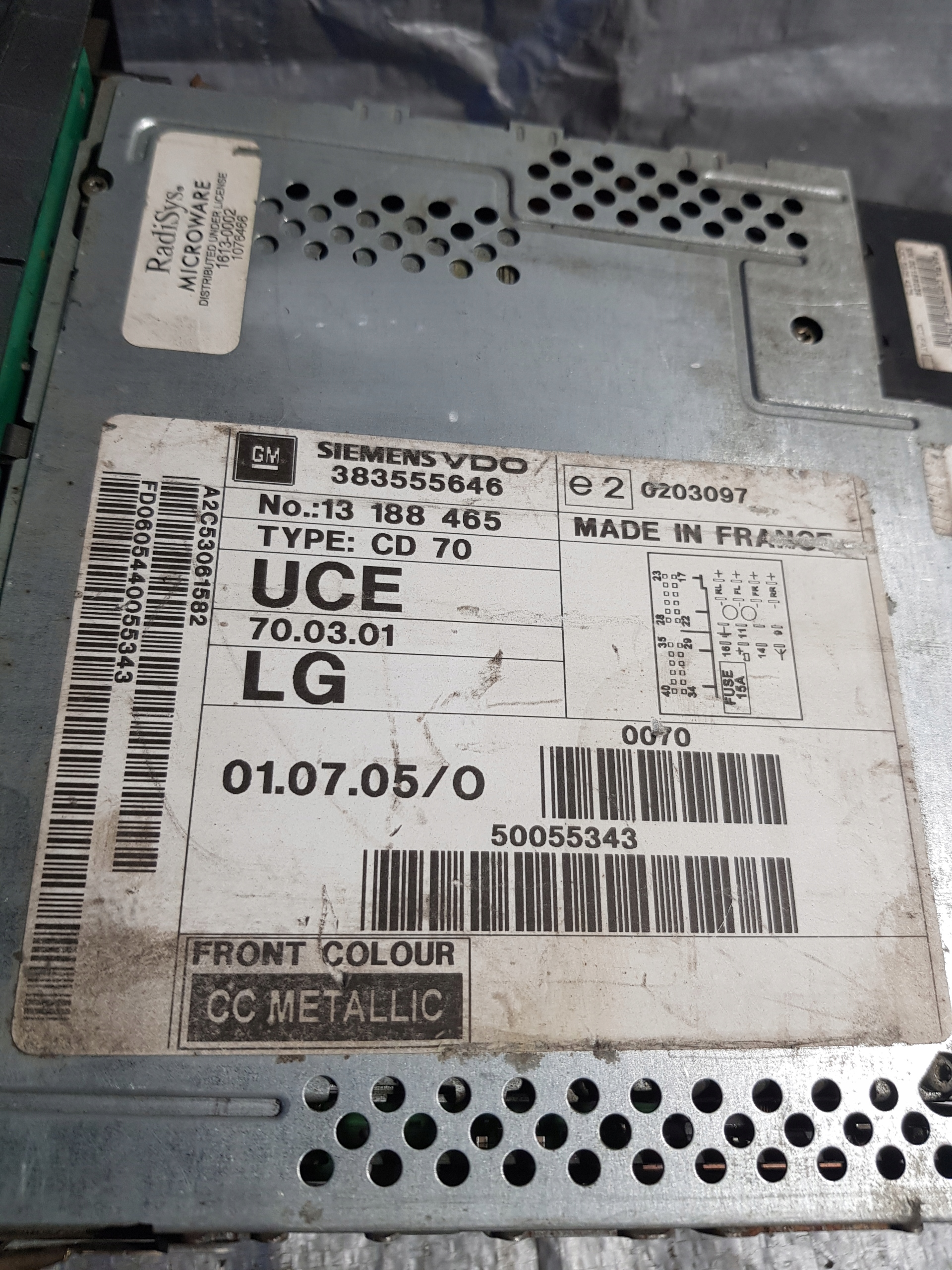 RADIO FABRYCZNE OPEL ZAFIRA B 13188465