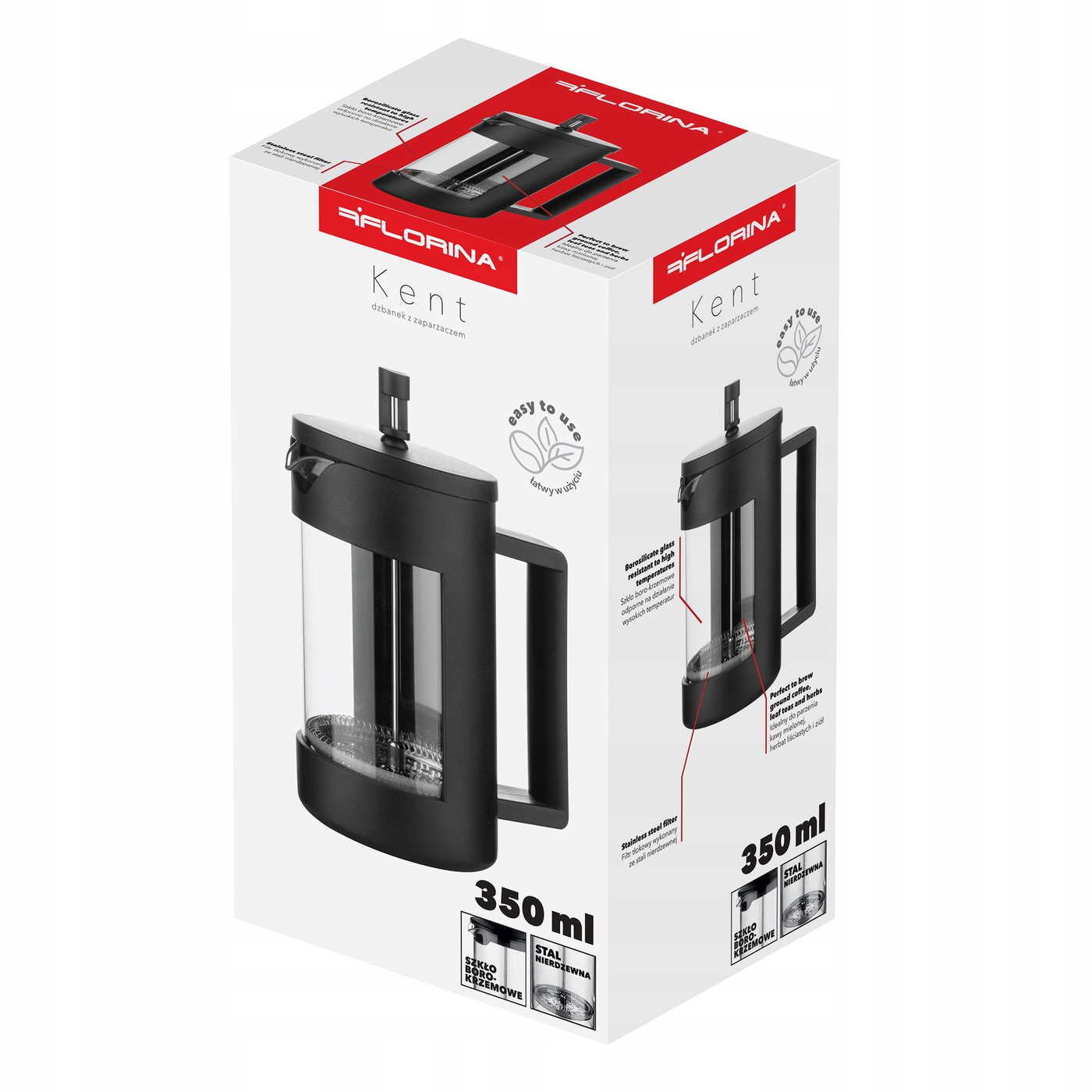 Zaparzacz Florina Kent 350 ml Pojemność 350 ml