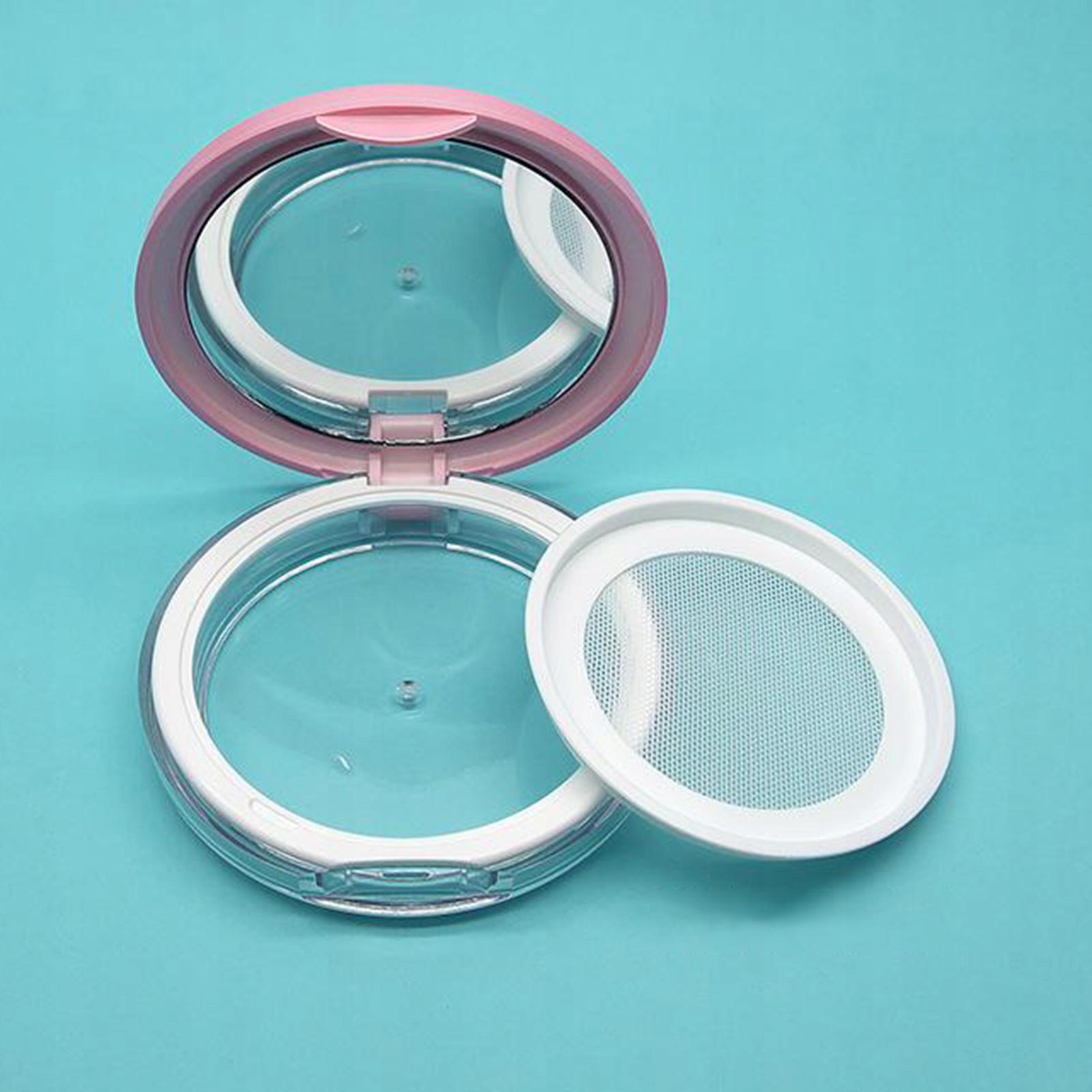 Pojemność 0,1 uncji Plastikowe puste puderniczki Marka bez marki