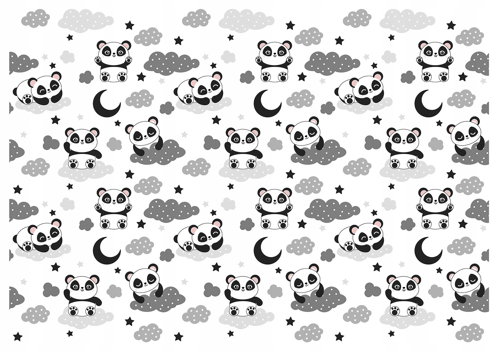 Vliesová fototapeta Panda sen bábätka mesiac hviezdy 400x280 lepidlo