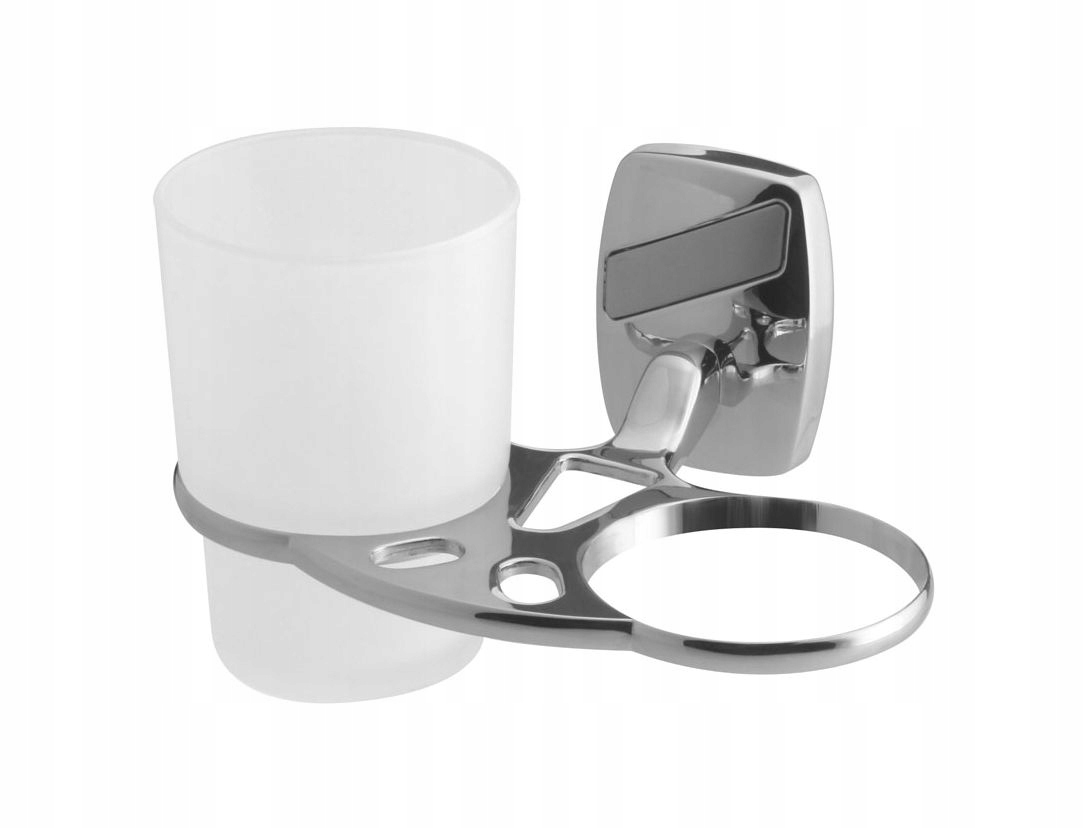 

Kubek do łazienki na szczoteczki x2 z uchwytem