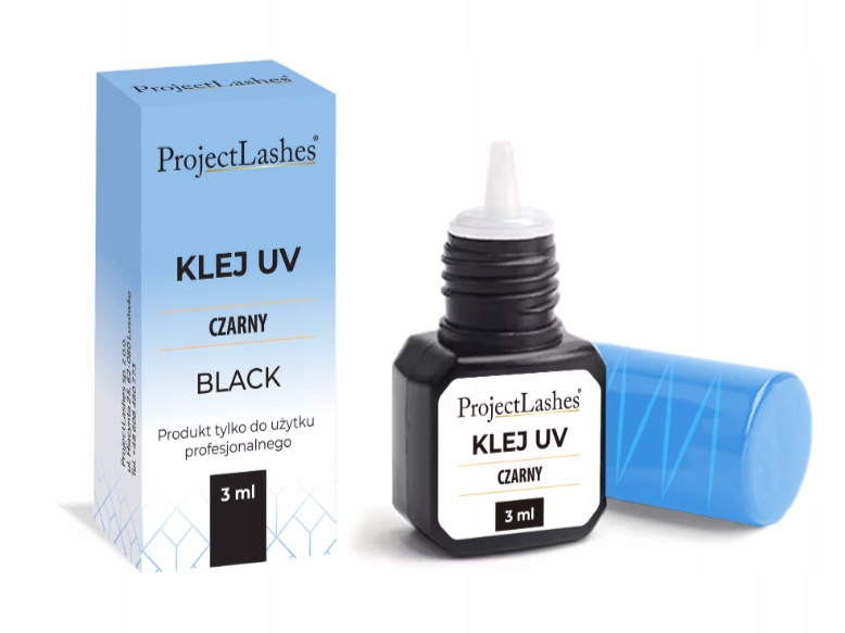 ProjectLashes Uv prodlužující lepidlo černé, 3 ml