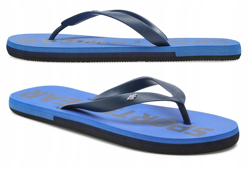 

4F Klapki Męskie Japonki Basenowe KLM006 Niebieski