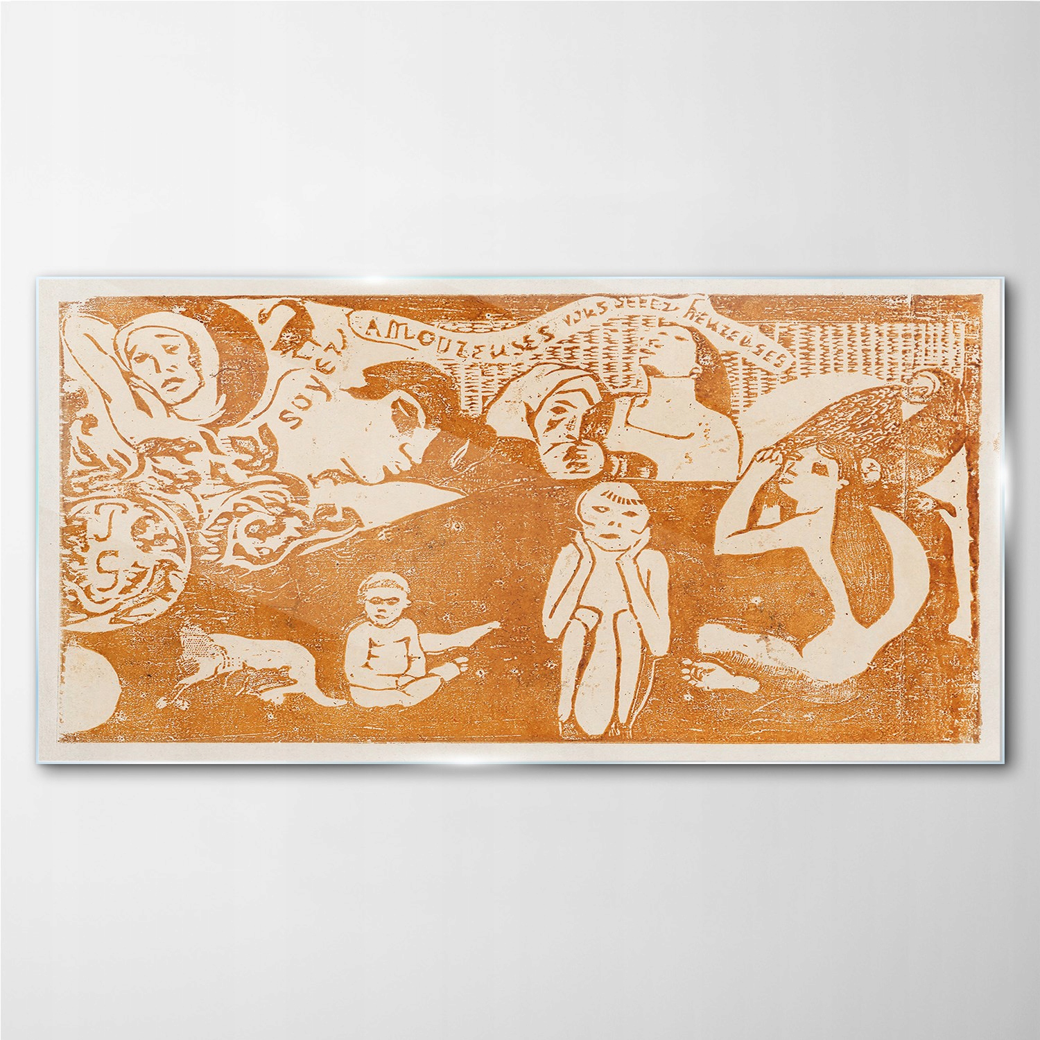 

Foto-obraz na szkle Postacie Gauguin 100x50 cm