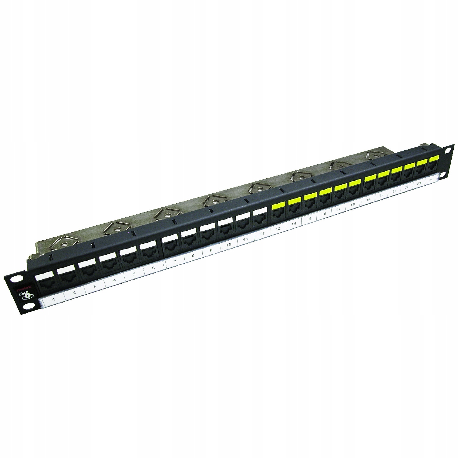 Molex Patch Panel Patchpanel Rack 1U Kat.6 19'' do 24 Modułów z Półką Utp