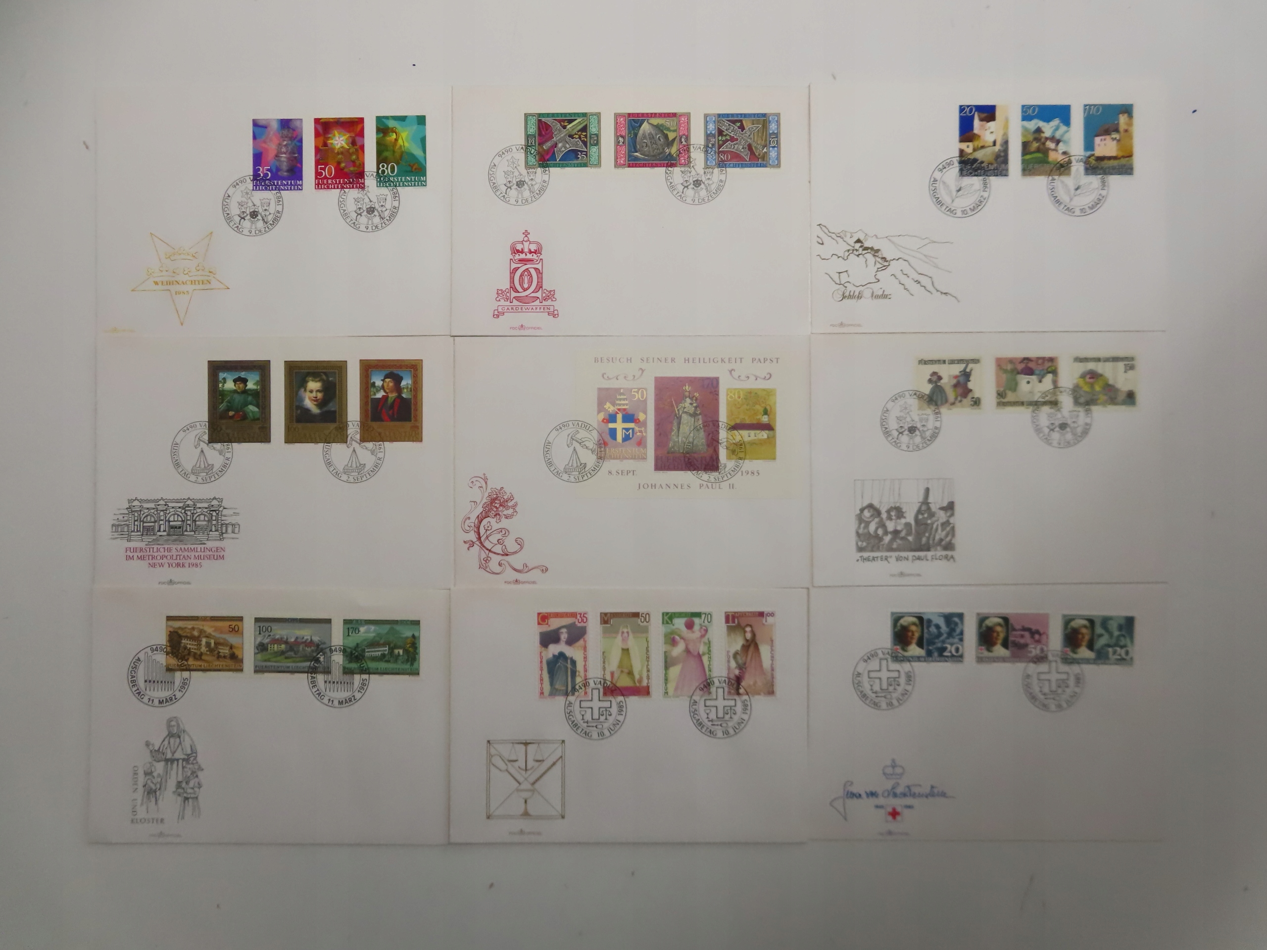 FDC Lichtenstein kas. B9521