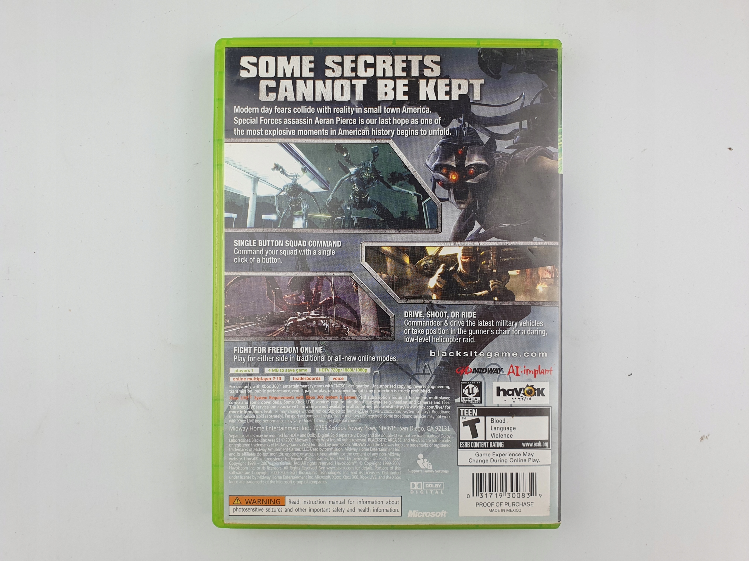 Gra BLACKSITE AREA 51 X360 (eng) (3) Producent inny