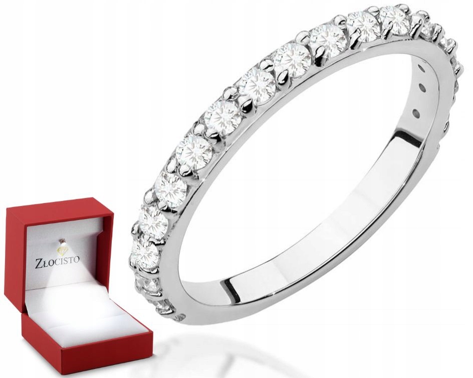 Bílé Zlato Prstýnek Brilianty 0,34 ct 585 Gravírování