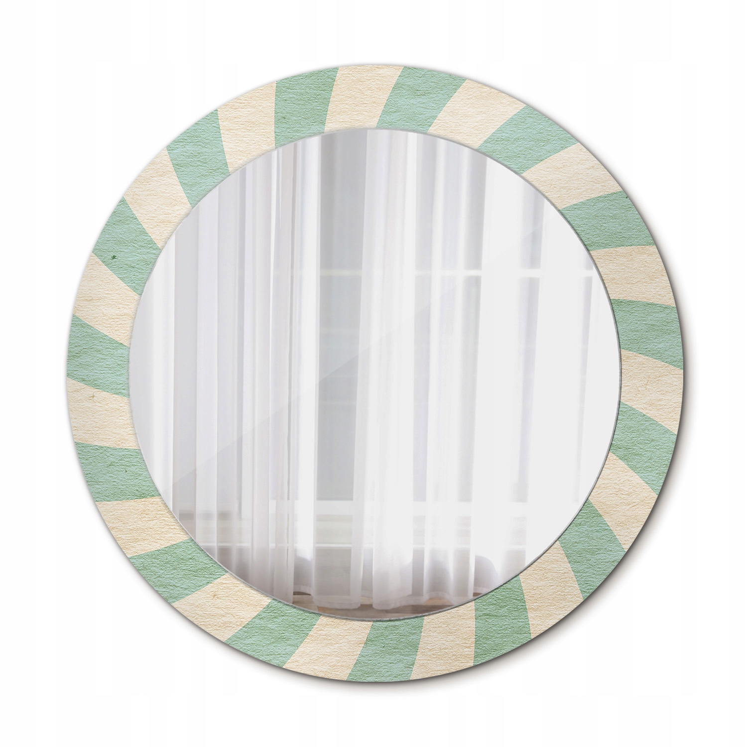 Okrúhle nástenné zrkadlo Retro pastelový vzor 70 cm