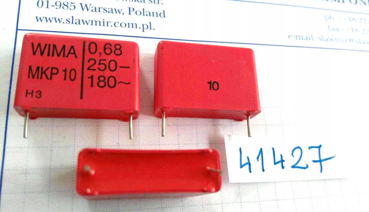 

Kondensator Wima MKP10 680nF 250V R22.5 10% x2