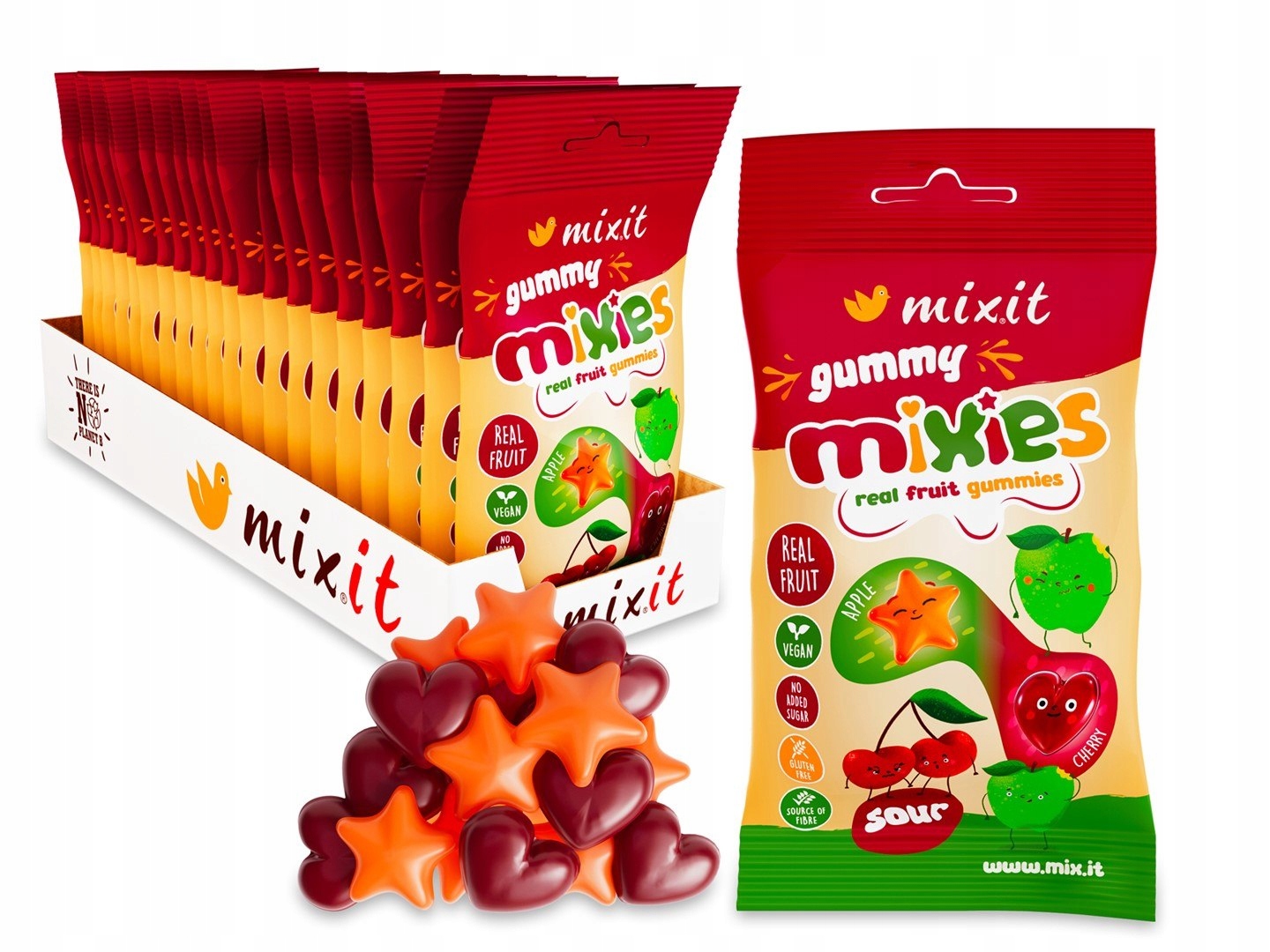 Mixit MIXIES Żelki o smaku Jabłka i Czereśni 35g