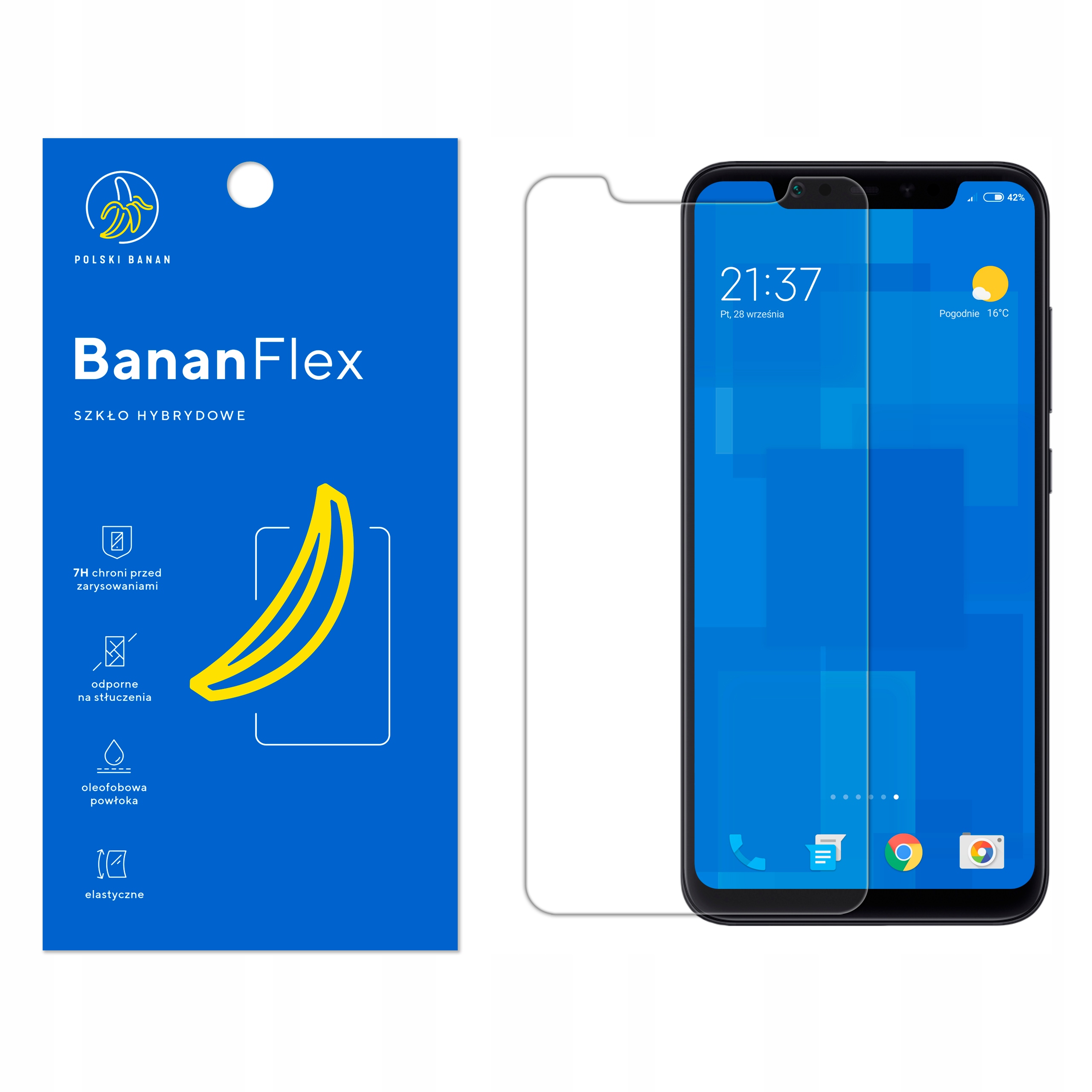 

Szkło Hybrydowe Polski Banan 7H do Xiaomi Mi8 Mi 8