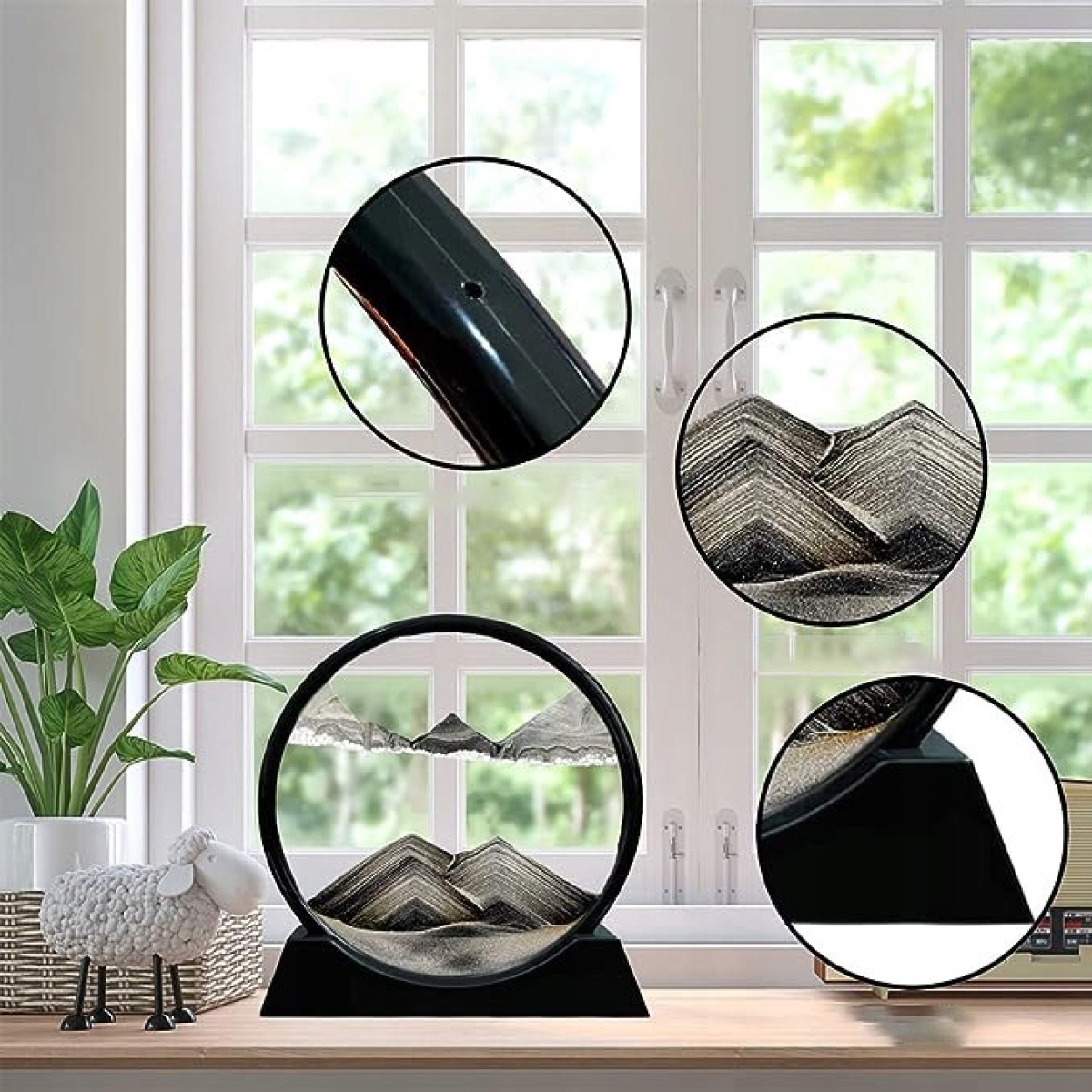 3D OBRAZ PIASKOWY OBRACANIA DYNAMICZNY KLEPSYDRA Kolor ramy czerń