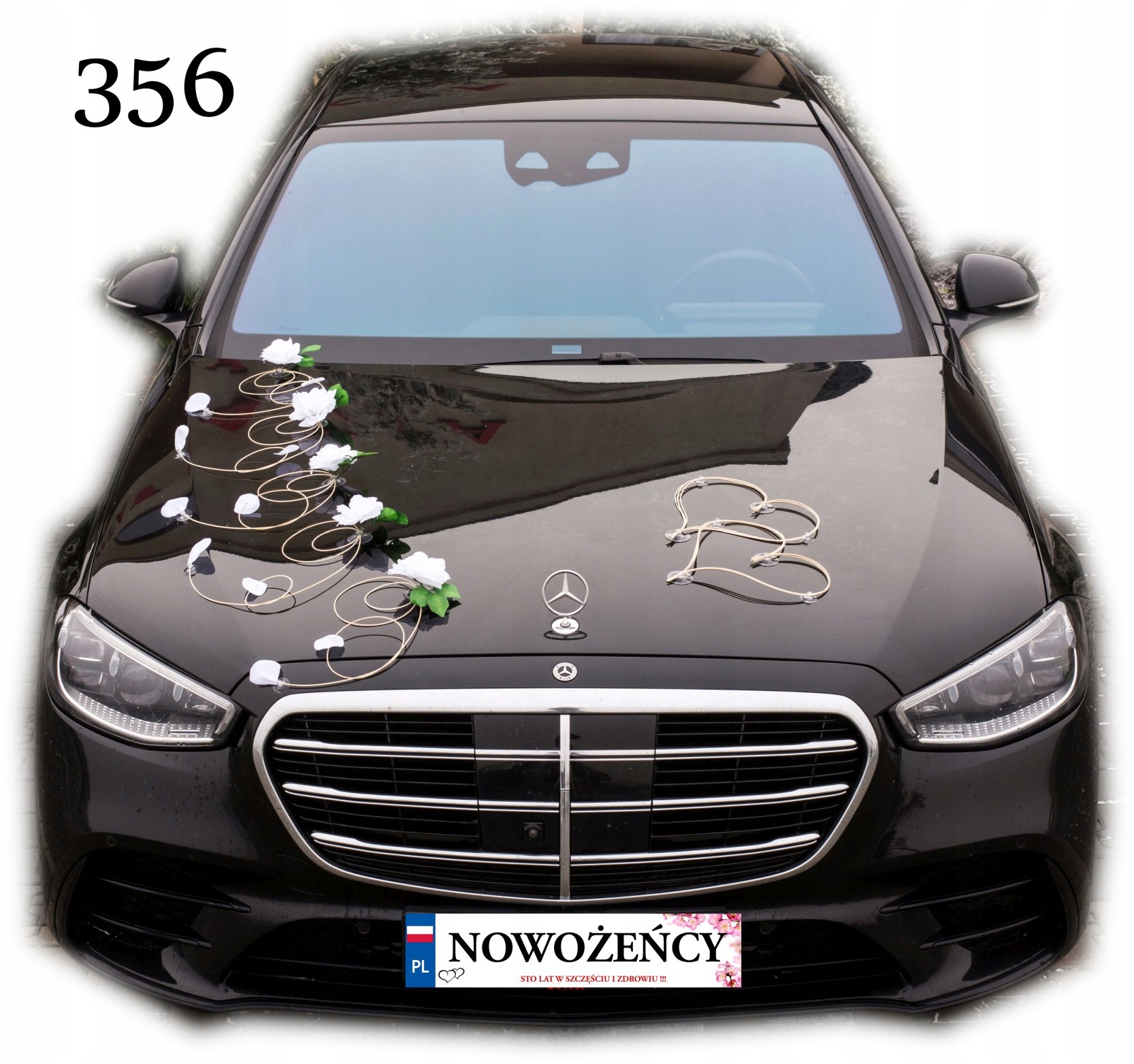 2026 Bílá dekorace na auto 356