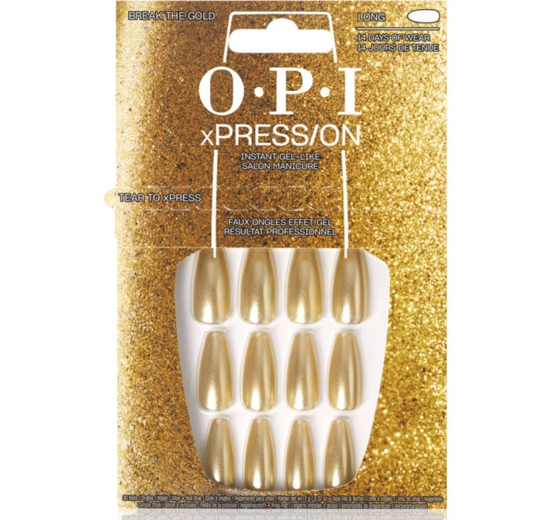 Opi xPRESS/ON umělé nehty Break the Gold 30 ks