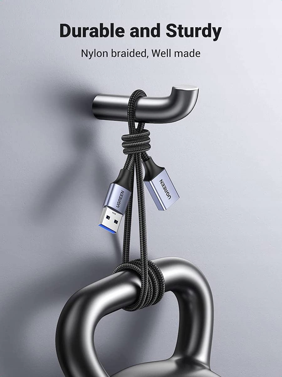 Przedłużacz USB 3.0 A-A M-F USB 3.1 Gen 1 Premium, Oplot, 5m Stan opakowania oryginalne