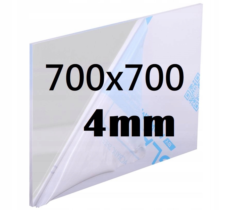 Plexi Plexi Plexi Plexa na míru 70 cm x 70 cm x 4 mm Bezbarvá Deska