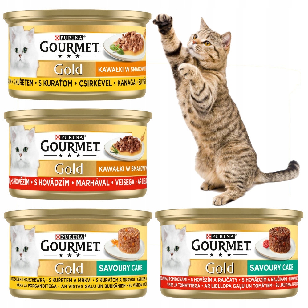 Levně Gourmet Savoury Cake A Kousky V Omáčce MIX 48x85g