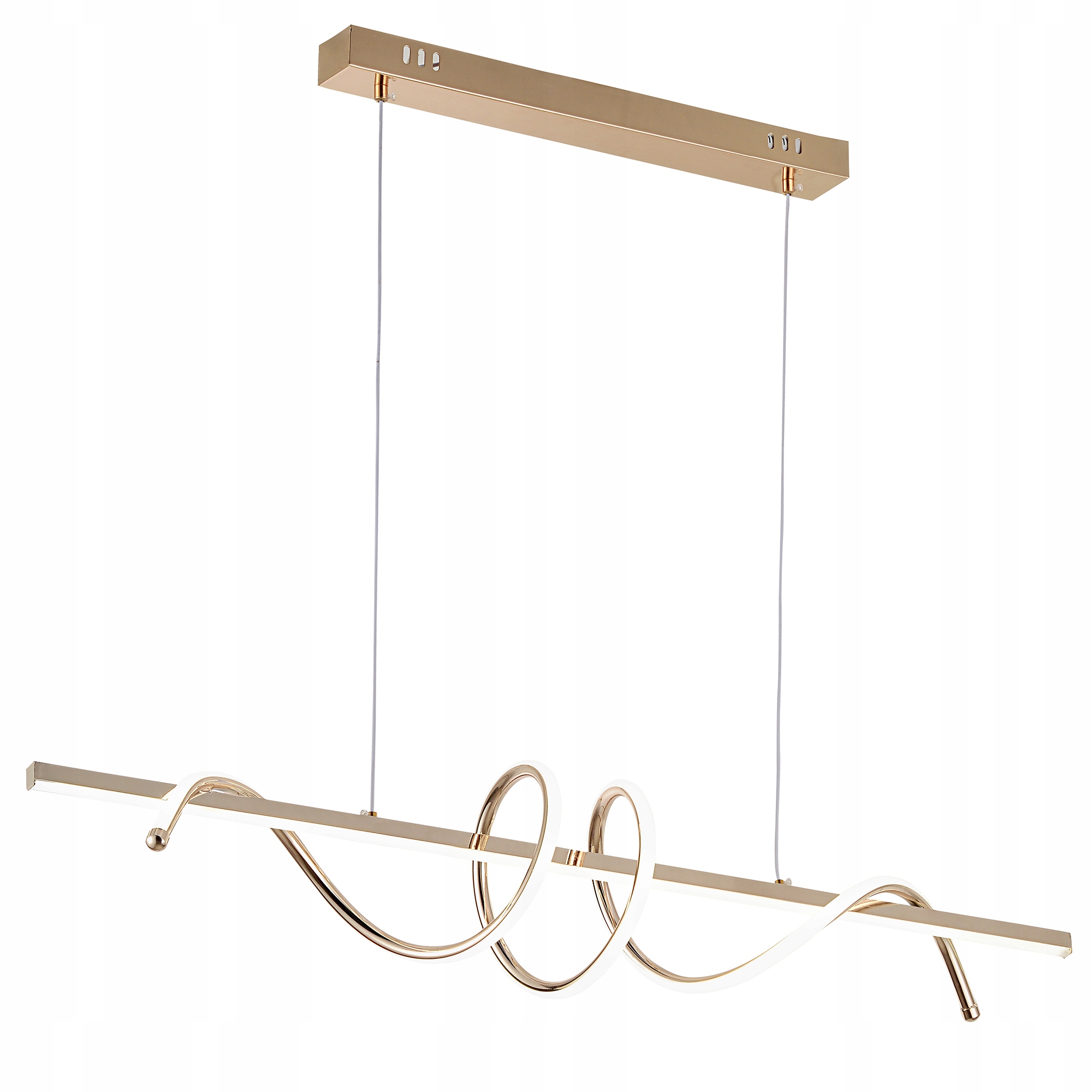 Závěsná Led lampa Glamour Moderní Lineární Velká 100 CM Zlatý Uzel