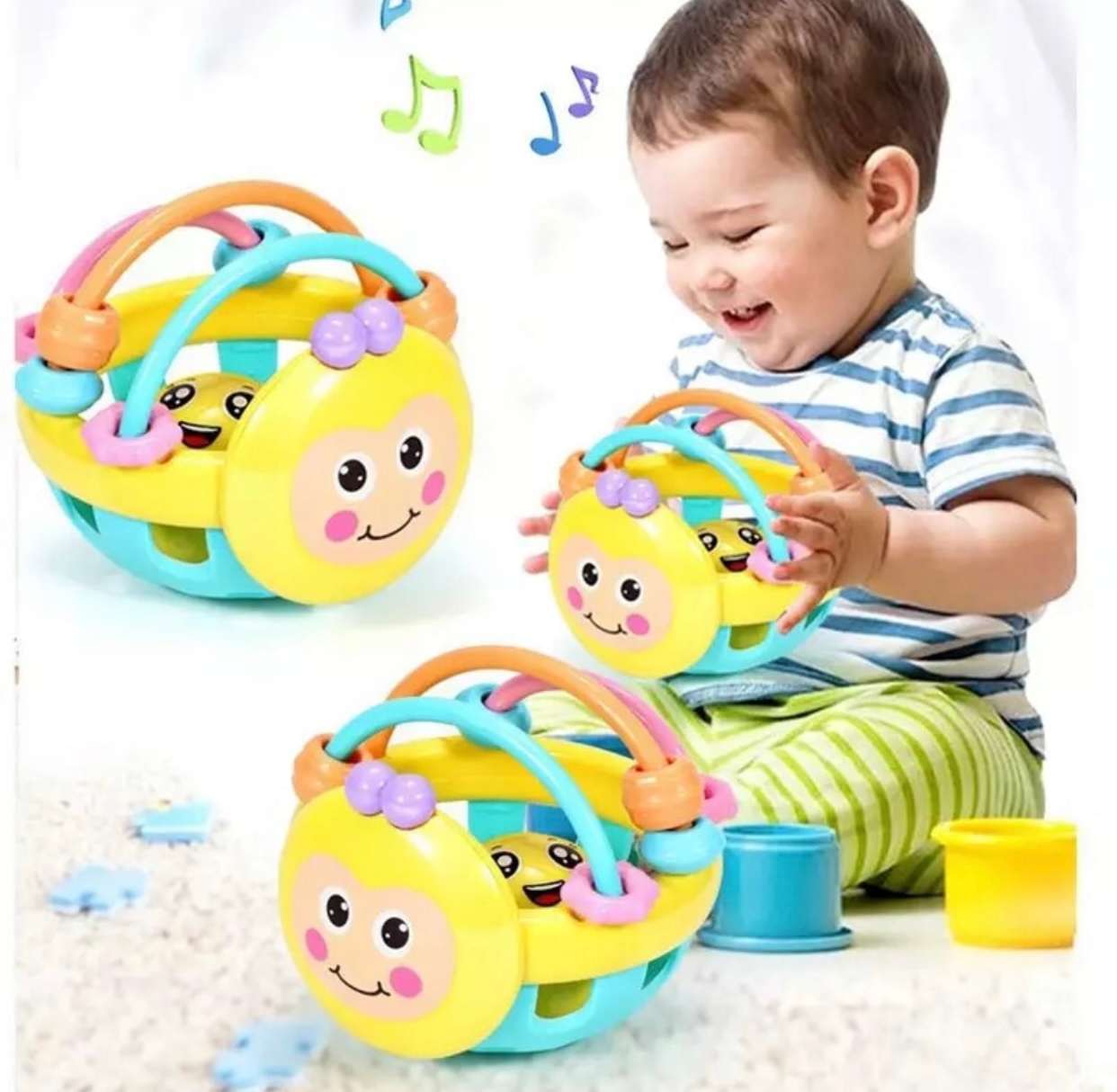 GRZECHOTKA GRYZAK KULA KOLOROWA SENSORYCZNA gra ZABAWKA DLA MAŁEGO DZIECKA Marka inna